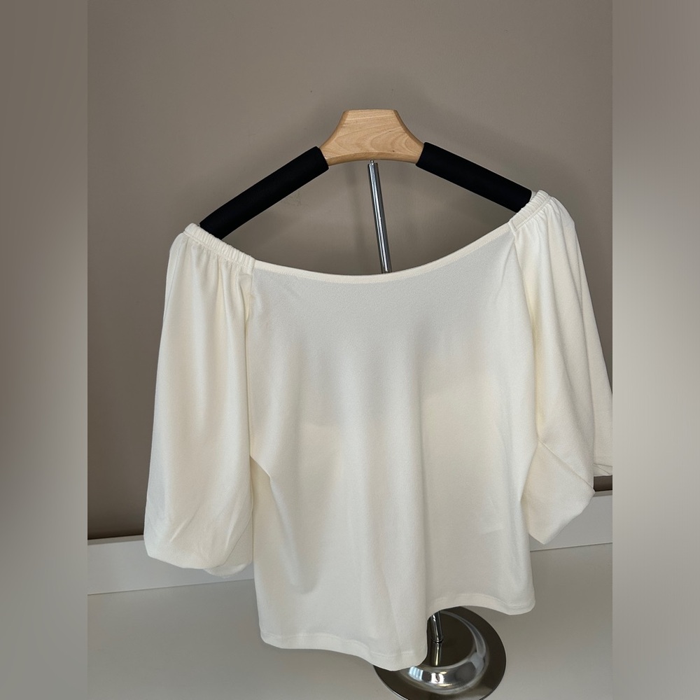 Banana Republic Off Shoulder Bubble Sleeve Blouse